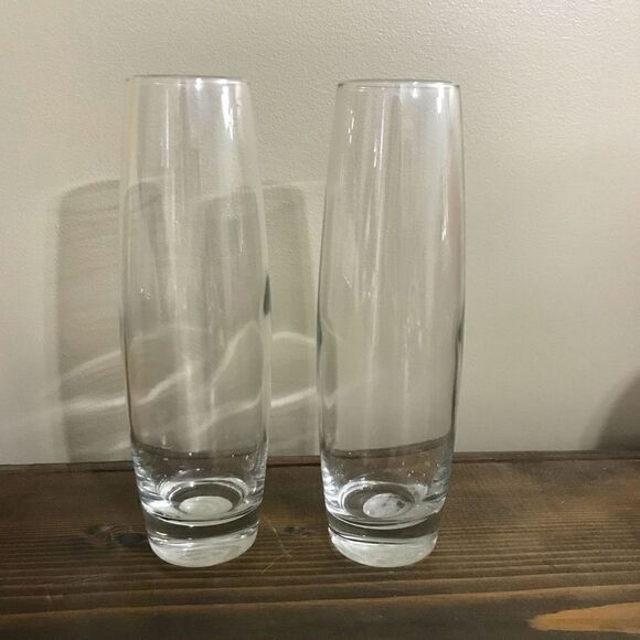 Libbey Bud Vases 2‎ Clear Glass - Picture 12 of 14